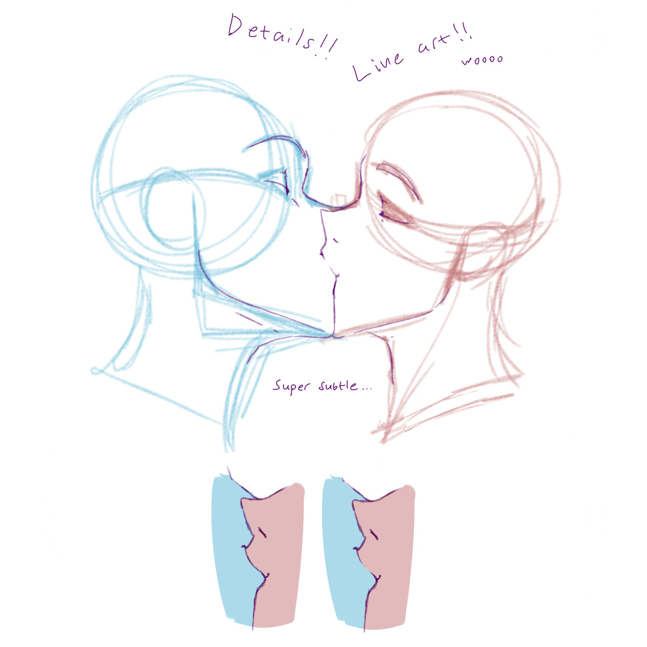Art Tutorials and References — How I draw kisses!