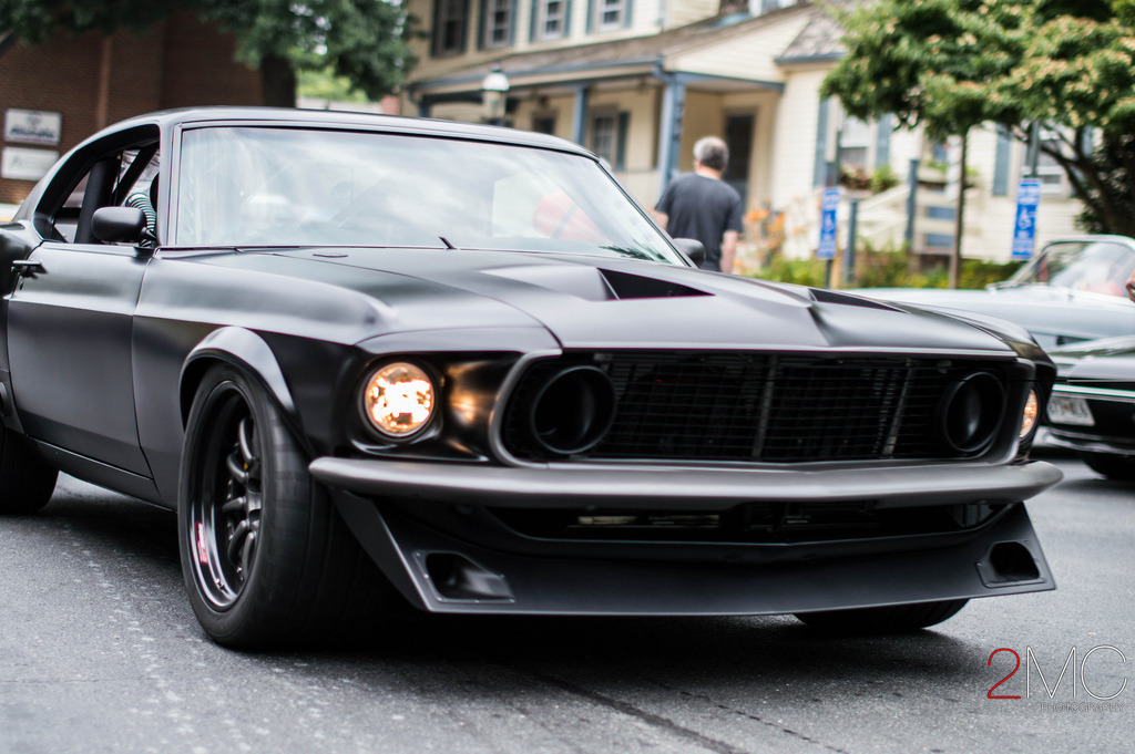 fullthrottleauto:  Matte Black Mustang (by 2MC Photography) 