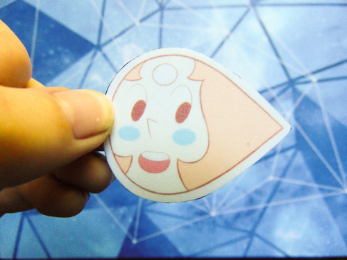 luke-warm-art: Pearl Points Sticker  Earn your own real life Pearl Points with this sticker. Display this sticker on your binder, folder, notebook, or anywhere else! Comes in a pack of 5 or individually. From the show Steven Universe. Sticker is all handm