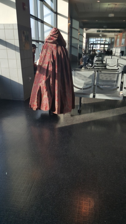 Lady Wizard in the ferry terminal