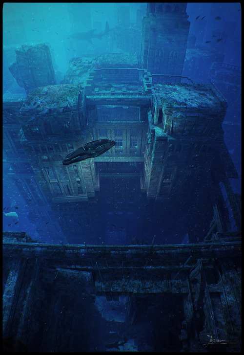 Porn scifi-fantasy-horror:  Underwater Ruins by photos