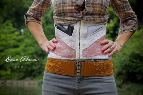 lillabet:tacticalshit:These CCW Corsets for the ladies allow women to conceal carry their weapons sa