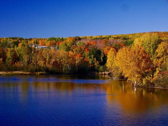 bookofoctober:  Old Kirk Cove- St. John River, Northampton, NB. Photo by Neil Hill