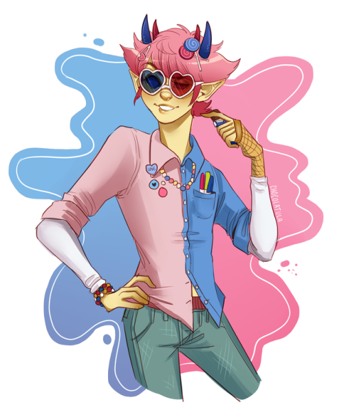 taffyartfull:chocolatula:Trickster Sollux commission! AHHHH I just love him so much!! Thank you so m