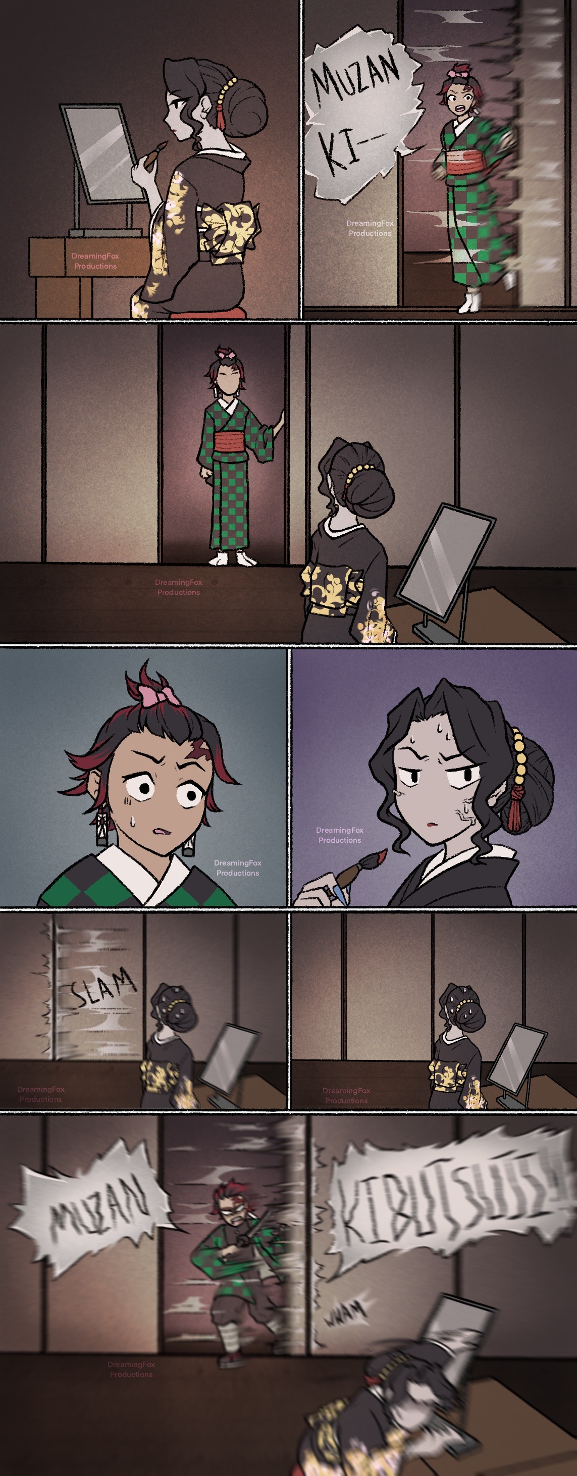 Female kakushi x tanjiro comics