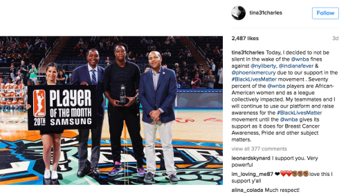 zerosuit:refinery29:WNBA players just took a stand in favor of #BlackLives Matter and the league fin