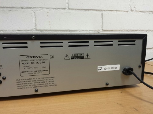 Onkyo TA-240 Stereo Cassette Tape Deck, 1992