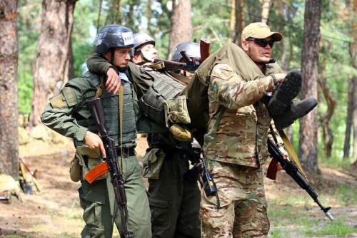 ariesmark:Ukrainian national guard training Get those filthy Russians out of Ukraine!