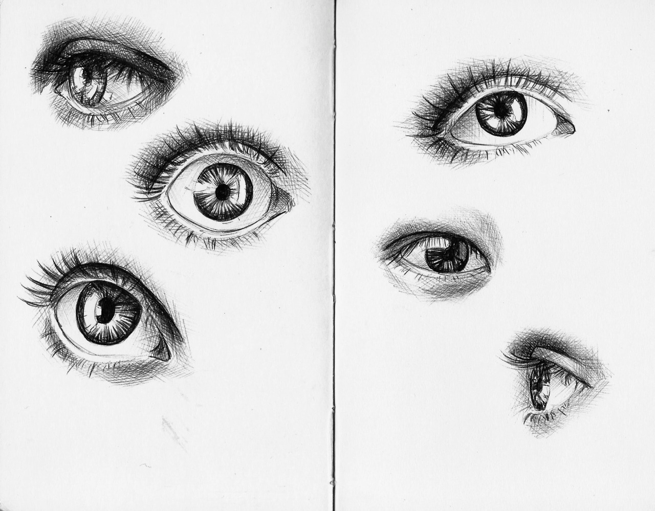 Eye with pen  Pen art drawings Pen art work Black pen drawing