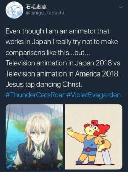 cribbysdolls: burinazar:   cribbysdolls: Ok, first of all, the flow of animation in the new Thundercats looks beautiful and pretending that anime is unquestionably better is annoying. My problem with the new Thundercats is that it’s another show for