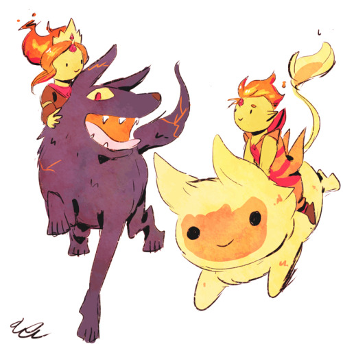 cherryberrylemon:  Fire wolf or fire lion? Flame Princess or Flame Prince? Both are good :D