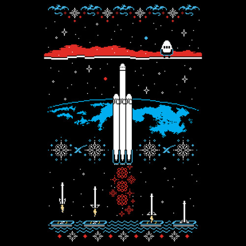 Space X-masMy ugly X-mas sweater tribute to the folks making it happen. <3Since it’s a bit late i