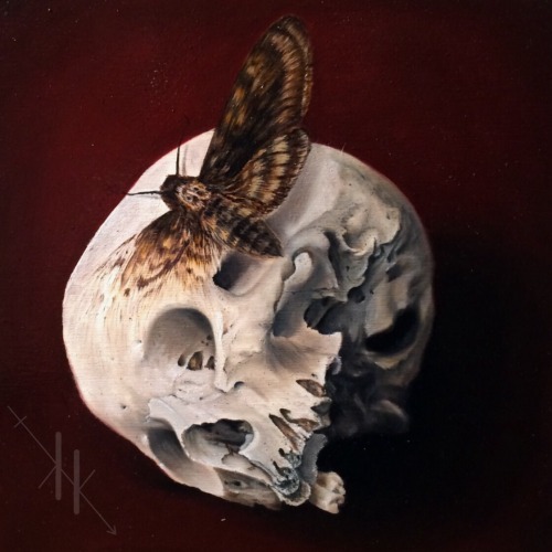 cross-connect:  Canadian visual artist and tattooer Kit King does a great line in finely detailed and beautifully rendered black and white drawings. The imagery she creates is rooted in darkness, with symbols of death like skulls reappearing frequently,