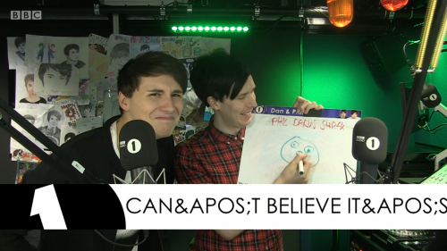 blasphemyhowell: the last radio show before they go on tour in which Phil draws Shrek