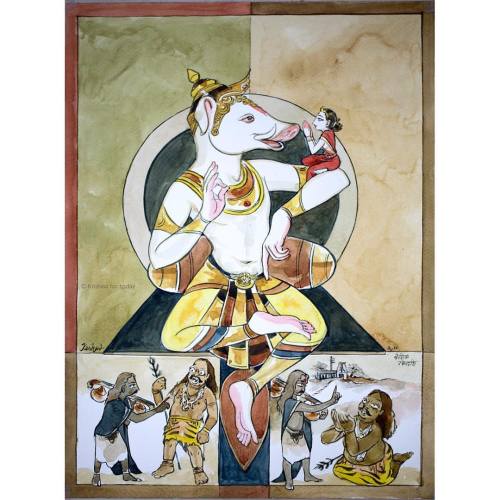 keshavonline: Kaishika rAga: from Varaha puraNa #upasana #painting #watercolour pl. ref: hindu-blog.