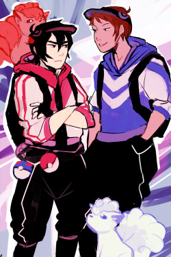 uqu:  i couldnâ€™t think of anything except for alola vulpix with the fire/ice theme so take pokego klance au warm up 