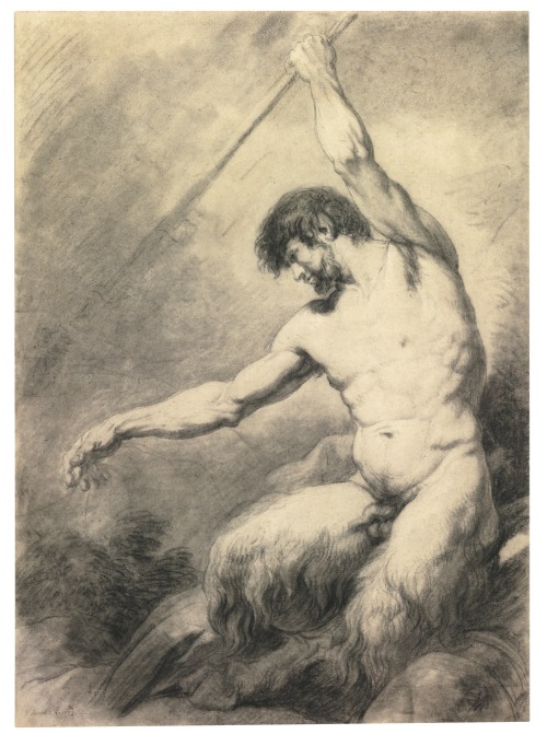 laclefdescoeurs: Satyr Brandishing a Hunting Spear, 1772, François-André Vincent