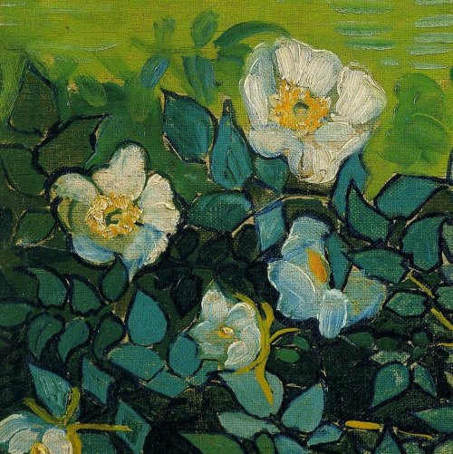 mare-di-nessuno:Flowers courtesy of Vincent Van GoghIrises, 1889 (detail) - Basket of Pansies, 1887 (detail) - Wild Roses, 1890 (detail) - Almond Blossom, 1890 (detail) - Vase with Twelve Sunflowers, 1889 (detail) - Butterflies and Poppies, 1890 (detail).