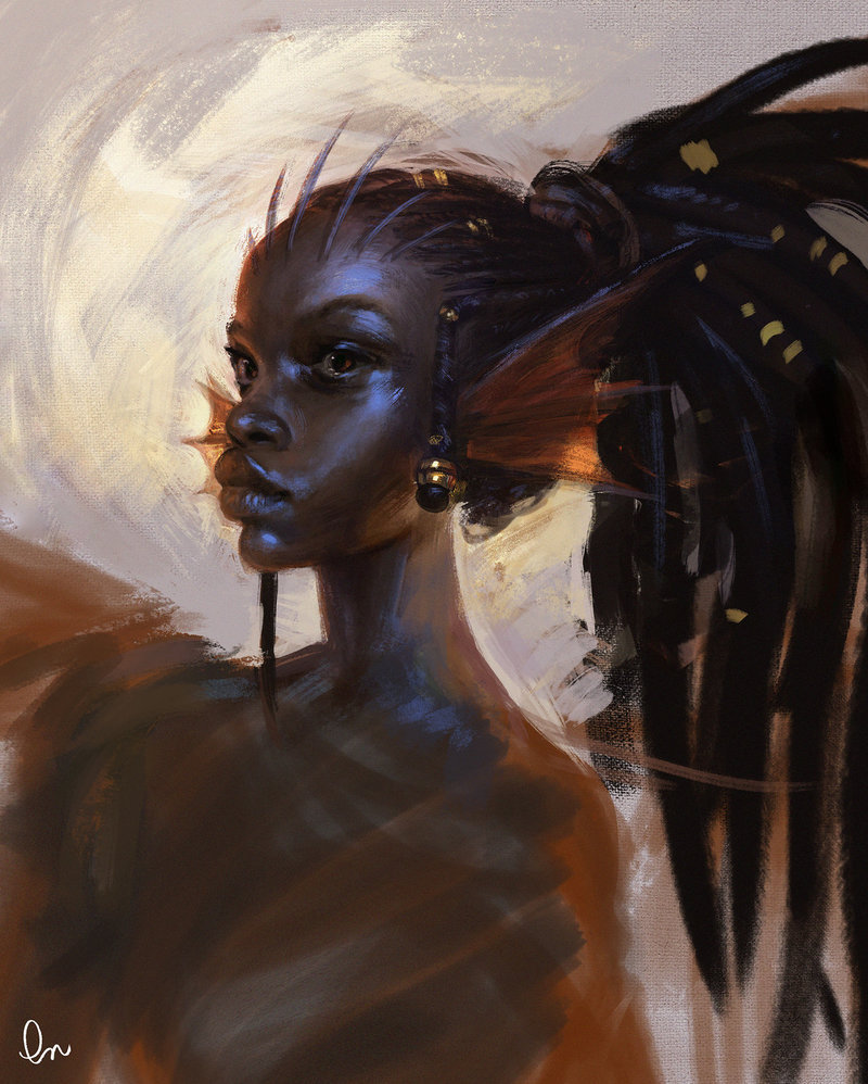 fyblackwomenart:  Sketch #20 by CarolineGariba 