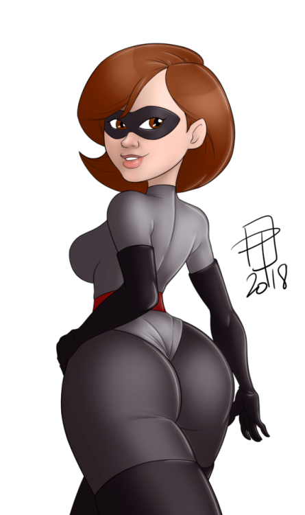 callmepo: Elastigirl - personal piece.  Did some shading practice yo!  KO-FI / TWITTER  ;9