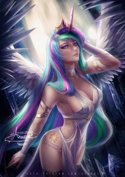 theagar:Princess Celestia :18+ optional: by Axsens 