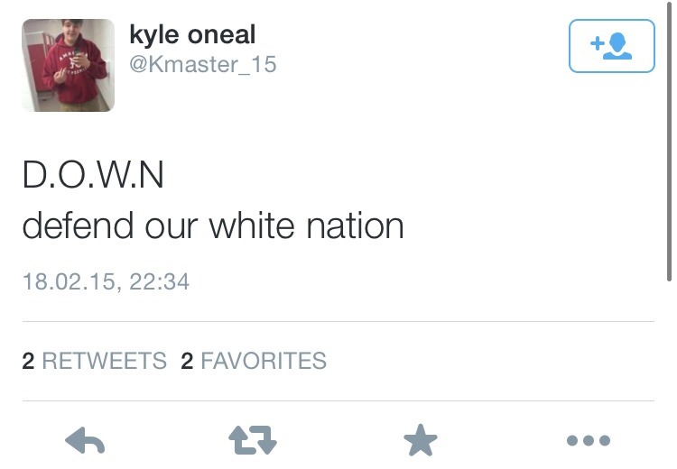 lexistentialism:  racistsgettingfired:  Kyle O’Neal  Loganville High School100