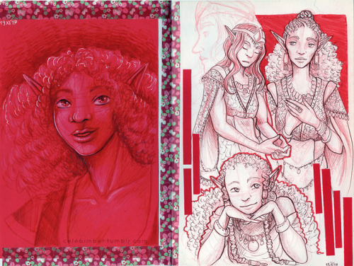 Sketches sketches sketches, but look, some Silmarillion ladies! Findis, Indis and Amarie! And a rand