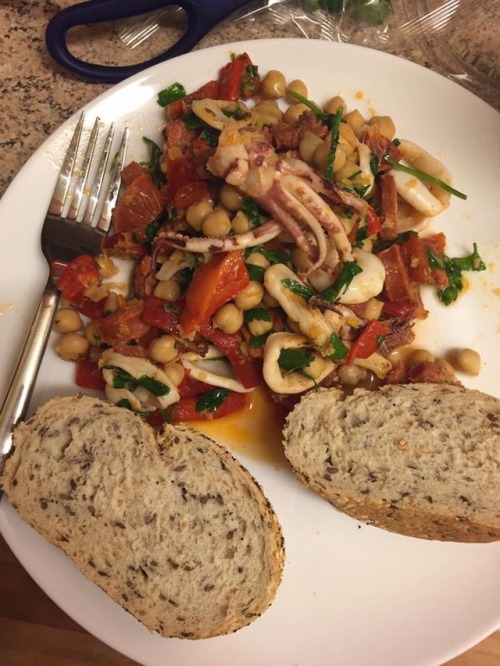 thisisliliumredsperfectdrug:In relation to the favourite food question, squid and chorizo. Yum yum. 