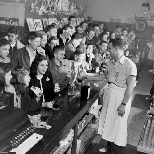 Teens, 1950sSoda Fountains: In their time, soda fountains flourished in pharmacies, ice cream parlor