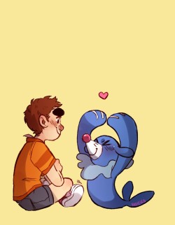 radicles-artsy: Popplio is a very important pokemon.  ( Character from my webcomic: https://tapastic.com/series/Case-012 ) 