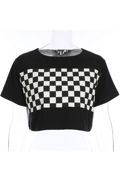 nicesummer1989:Stylish Special Cut Tops (30% Off)Speed >> Monochrome >> Simple LetterCol