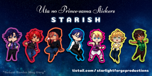 I reopened my store, and now the Utapri stickers I’ve been working on are available! :D You can buy 