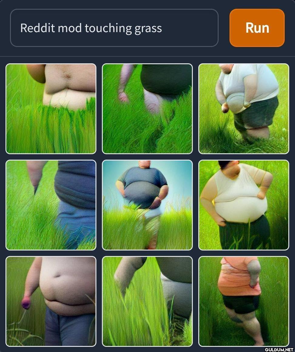 Reddit mod touching grass...