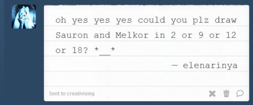 In which Sauron and Melkor think they are contestants in Beleriand’s Next Top ModelI went for 
