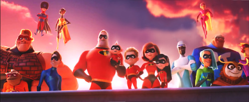 elastigale: interdimensionalvoyd: Stitched together the Super group shot at the end of Incredibles 2