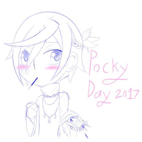 livewiregoth:Pocky Day Wizard I’m at my dad’s & due to him having a laptop that my Wacom drawing