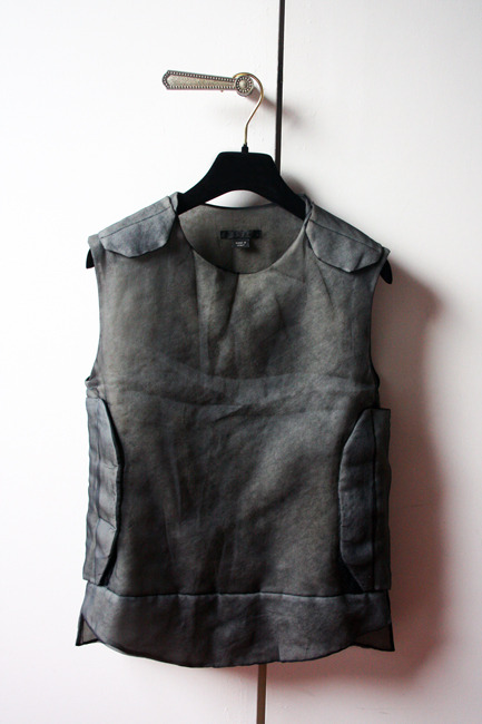 [material tumblr of tuukka13]: Helmut Lang Silk Bulletproof Vest.