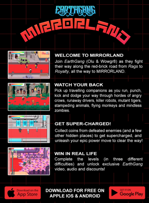 lil-ye:WELCOME TO MIRRORLAND!Download the brand new EarthGang video game for FREE on Apple IOS and A