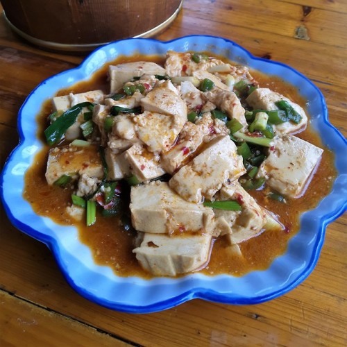 Tiny tiny river shrimp and Xiangxi-style tofu from Hunan