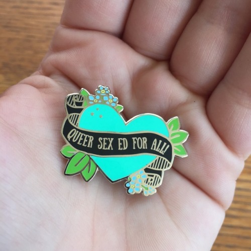 Buy a Queer Sex Ed For All pin and directly support Queer Sex Ed! All proceeds to benefit Scarleteen