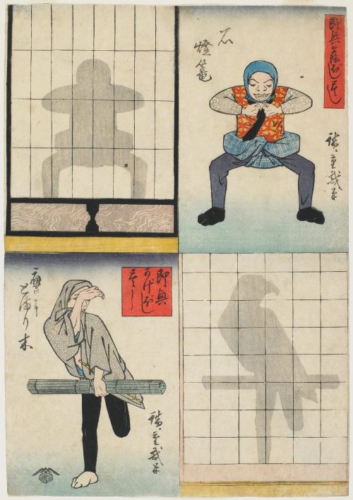 itscolossal: Learn the Shadow Puppetry of Japan’s Edo Period with Hiroshige’s Delightful Woodblock P