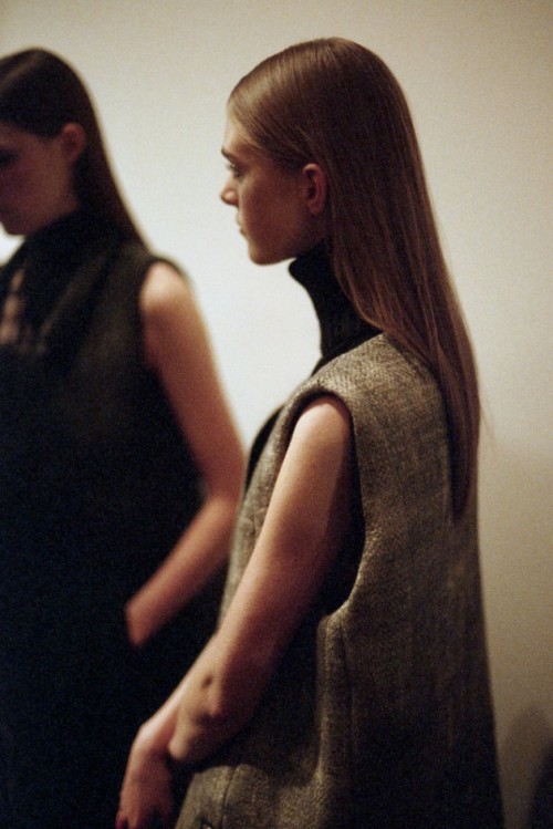 pylore:  Hedvig Palm backstage at Daks F/W 2013 photographed by Theo Sion 