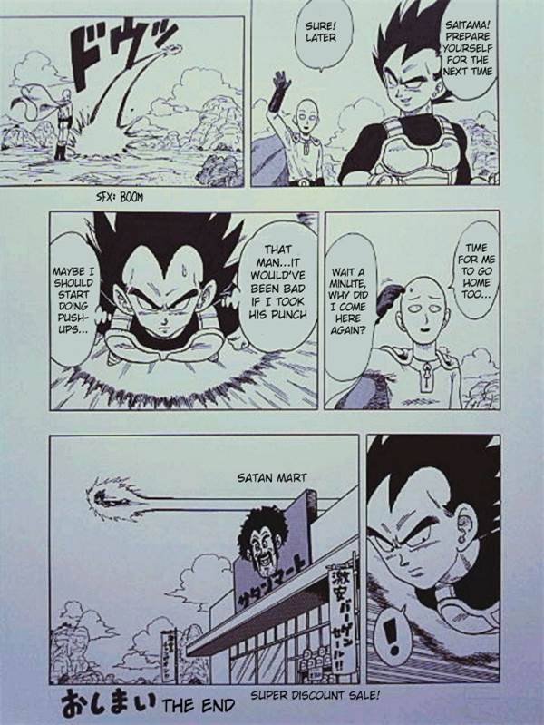 Vegeta versus One Punch Man