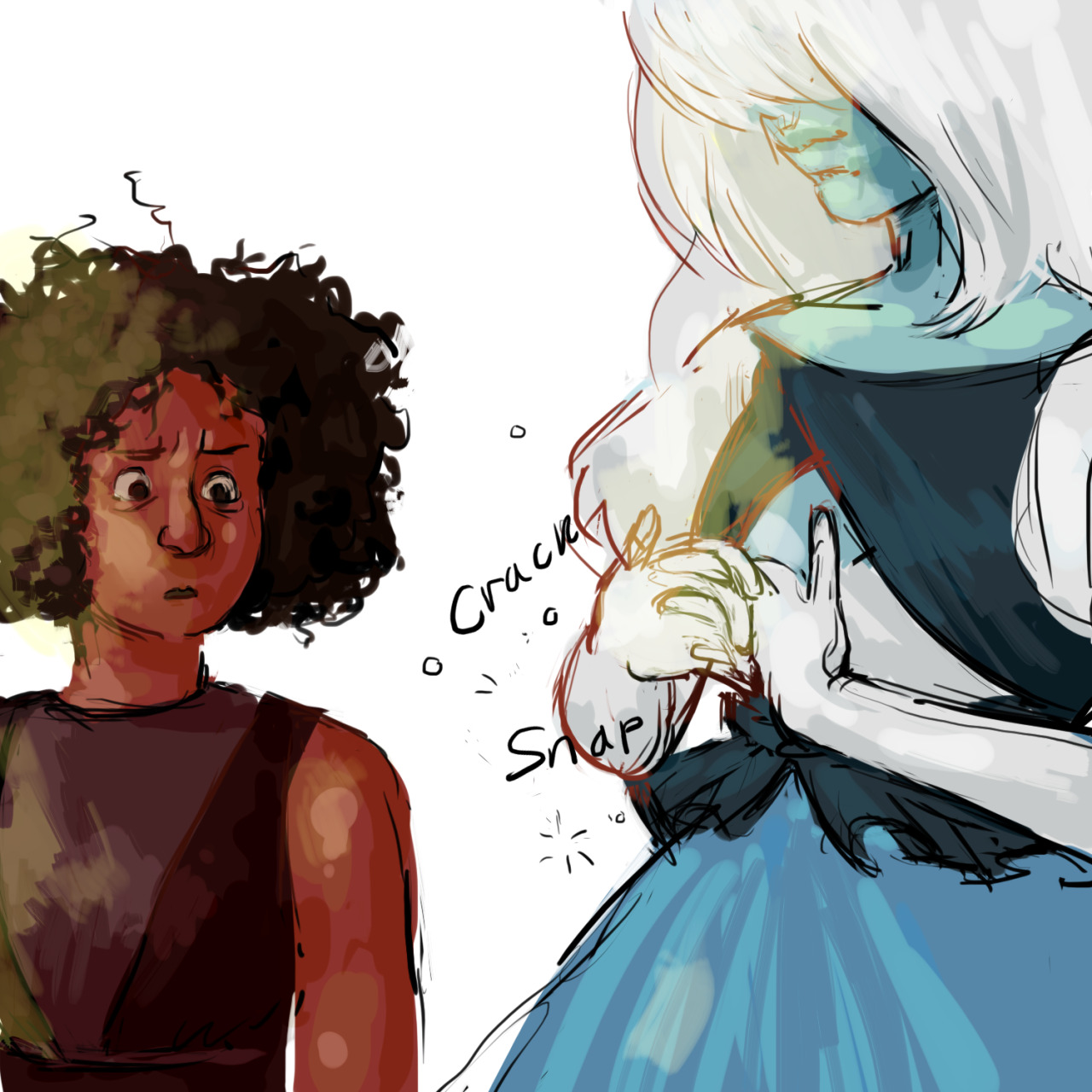 dhuitsuni:  headcanon that garnet cracking her knuckles comes from sapphire bc its