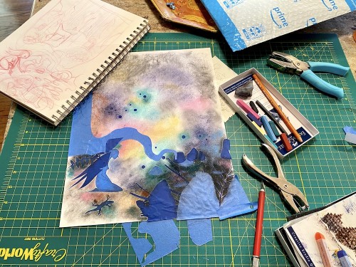 Working on some pastel fairy tale pieces.