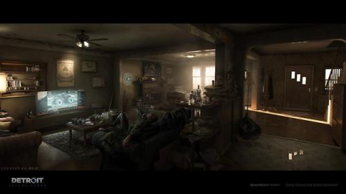 theamazingdigitalart: The amazing concept art of Romain Jouandeau for Detroit: Become Human  De