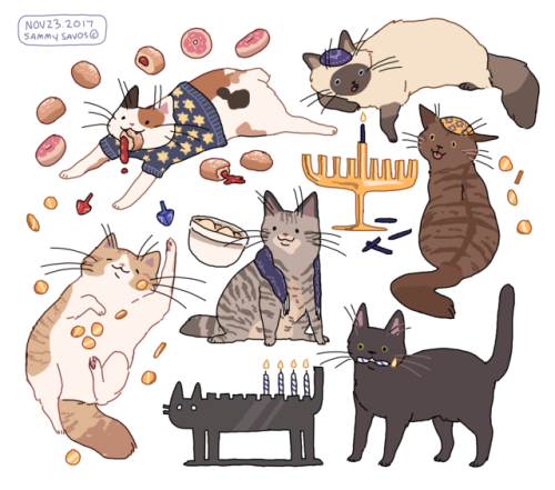 hanukcat:hanukcat:shiwolf:hamotzi:hanukkah cats commission for @hanukcat!meow-oz tsurBest new cat re