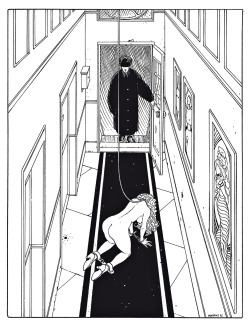 slavepolice:  Moebius (jean giraud) illustration from angel claws written by alejandro jodorowsky Source http://ift.tt/TB79aZ 