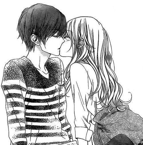 Image tagged with Anime couple anime kiss anime hug on Tumblr