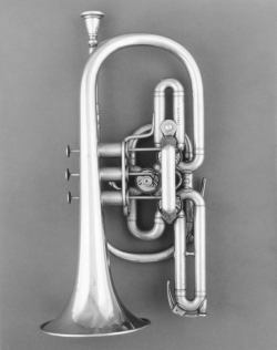 met-musical-instruments:  Rotary Valve Cornet by Isaac Fiske, Musical InstrumentsMedium: Nickel silverFunds from various donors, 1983 Metropolitan Museum of Art, New York, NYhttp://www.metmuseum.org/art/collection/search/503232